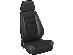 Corbeau Sport Reclining Seats with Seat Heater; Black Vinyl/Cloth; Pair (Universal; Some Adaptation May Be Required)