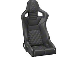 Corbeau Sportline RRB Reclining Seats; Black Vinyl/Carbon Vinyl/Black Diamond Stitch; Pair (Universal; Some Adaptation May Be Required)