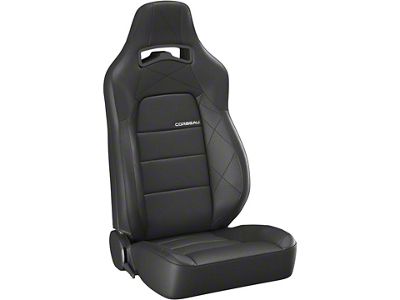 Corbeau Trailcat Reclining Seats; Black Vinyl/Black HD Vinyl; Pair (Universal; Some Adaptation May Be Required)
