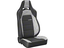 Corbeau Trailcat Reclining Seats with Double Locking Seat Brackets; Black Vinyl/Gray HD Vinyl (05-15 Tacoma)