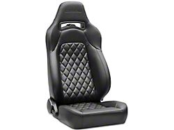 Corbeau Trailcat Reclining Seats; Black Vinyl/Black Stitching; Pair (Universal; Some Adaptation May Be Required)