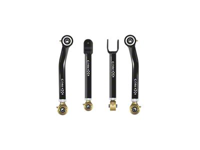 Core 4x4 Adjustable Front Upper and Lower Control Arms; Tier 4 (86-01 Jeep Cherokee XJ)