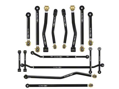 Core 4x4 Camp Series Adjustable Upper and Lower Control Arm, Track Bar, 2.5-Ton Steering and End Link Kit (20-25 Jeep Gladiator JT)