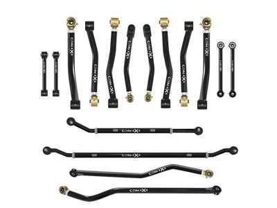 Core 4x4 Camp Series Adjustable Upper and Lower Control Arm, Track Bar, 2.5-Ton Steering and End Link Kit (18-25 Jeep Wrangler JL)
