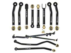 Camp Series Adjustable Upper and Lower Control Arm, Track Bar and Currectlync Kit (97-06 Jeep Wrangler TJ)