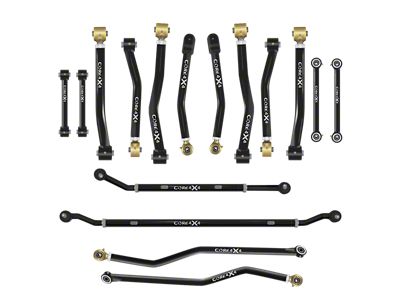 Core 4x4 Crawl Series Adjustable Upper and Lower Control Arm, Track Bar, 2.5-Ton Steering and End Link Kit (18-25 Jeep Wrangler JL)
