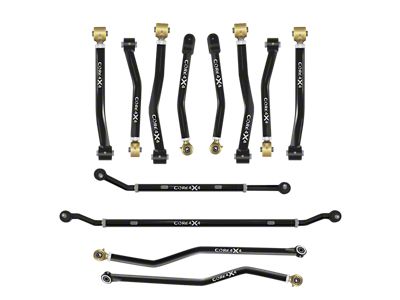 Core 4x4 Crawl Series Adjustable Upper and Lower Control Arm, Track Bar and 2.5-Ton Steering Kit (18-25 Jeep Wrangler JL)