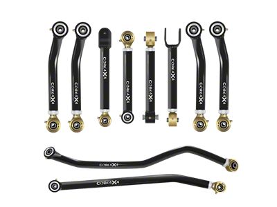Core 4x4 Crawl Series Adjustable Upper and Lower Control Arm and Track Bar Kit (97-06 Jeep Wrangler TJ)