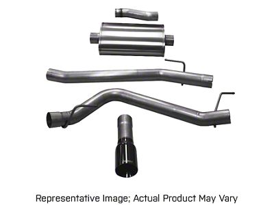 Corsa Performance Sport Single Exhaust System with American Flag Black Tip; Side Exit (20-25 3.6L Jeep Gladiator JT)