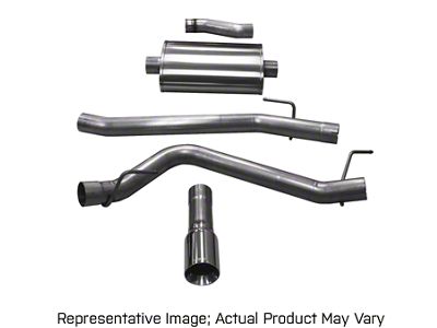 Corsa Performance Sport Single Exhaust System with American Flag Polished Tip; Side Exit (20-25 3.6L Jeep Gladiator JT)