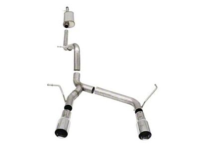 Corsa Performance Sport Cat-Back Exhaust with American Flag Polished Tips (07-18 3.6L Jeep Wrangler JK 4-Door)