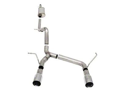 Corsa Performance Sport Cat-Back Exhaust with American Flag Polished Tips (18-25 3.6L Jeep Wrangler JL 4-Door w/o E-Torque)