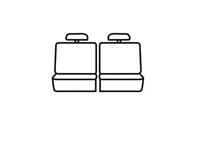 Covercraft Seat Saver Waterproof Polyester Custom Third Row Seat Cover; Taupe (10-24 4Runner w/ Third Row Seats)