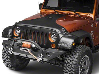 Covercraft Colgan Custom Full Front End Bra; Black Crush (07-18 Jeep Wrangler JK)