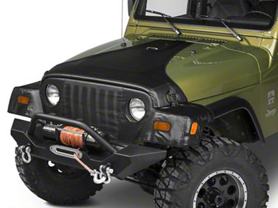 Covercraft Colgan Custom Full Front End Bra; Black Crush (97-06 Jeep Wrangler TJ)