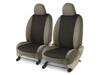 Covercraft Precision Fit Seat Covers Endura Custom Front Row Seat Covers; Black/Charcoal (20-25 Jeep Gladiator JT, Excluding Mojave)