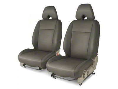 Covercraft Precision Fit Seat Covers Leatherette Custom Front Row Seat Covers; Stone (20-25 Jeep Gladiator JT, Excluding Mojave)
