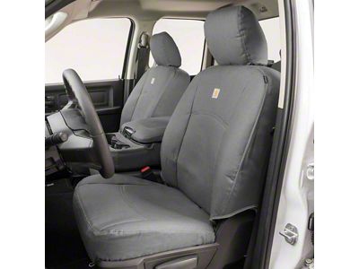 Covercraft Carhartt PrecisionFit Custom Front Row Seat Covers; Gravel (18-25 Jeep Wrangler JL 4-Door)