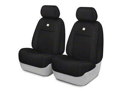 Covercraft Carhartt Super Dux PrecisionFit Custom Front Row Seat Covers; Black (18-25 Jeep Wrangler JL 4-Door)