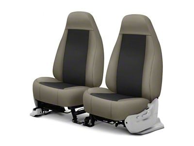 Covercraft Precision Fit Seat Covers Endura Custom Front Row Seat Covers; Black/Charcoal (79-91 Jeep CJ7 & Wrangler YJ)