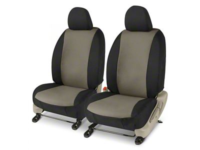 Covercraft Precision Fit Seat Covers Endura Custom Front Row Seat Covers; Charcoal/Black (18-25 Jeep Wrangler JL 2-Door)