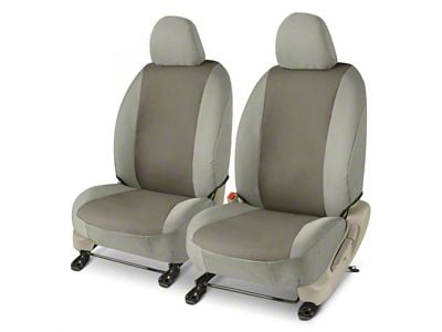 Covercraft Precision Fit Seat Covers Endura Custom Front Row Seat Covers; Charcoal/Silver (93-95 Jeep Wrangler YJ)
