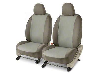 Covercraft Precision Fit Seat Covers Endura Custom Front Row Seat Covers; Silver/Charcoal (93-95 Jeep Wrangler YJ)