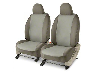 Covercraft Precision Fit Seat Covers Endura Custom Front Row Seat Covers; Silver/Charcoal (18-25 Jeep Wrangler JL 2-Door)