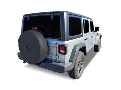 Covercraft Heavy Duty Spare Tire Cover with Backup Camera Opening; Black (18-26 Jeep Wrangler JL)