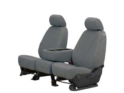 Covercraft Seat Saver Polycotton Custom Front Row Seat Covers; Gray (18-25 Jeep Wrangler JL 4-Door)