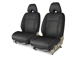 Covercraft Precision Fit Seat Covers Leatherette Custom Front Row Seat Covers; Black (05-15 Tacoma w/ Bucket Seats)
