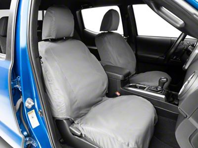 Covercraft Seat Saver Waterproof Polyester Custom Front Row Seat Covers; Gray (16-23 Tacoma w/ Bucket Seats)