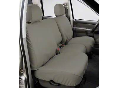 Covercraft Seat Saver Polycotton Custom Front Row Seat Covers; Misty Gray (2005 Titan w/ Bucket Seats)