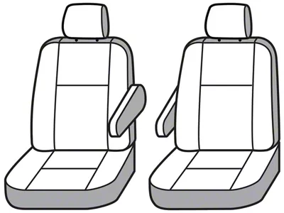 Covercraft Seat Saver Waterproof Polyester Custom Front Row Seat Covers; Gray (2005 Titan w/ Bucket Seats)