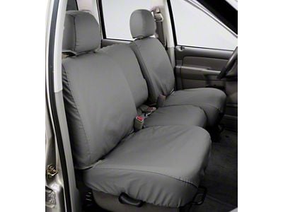 Covercraft Seat Saver Polycotton Custom Front Row Seat Covers; Gray (16-20 Titan XD w/ Bucket Seats)