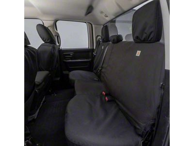 Covercraft Carhartt Super Dux SeatSaver Custom Second Row Seat Covers; Black (22-25 Tundra)