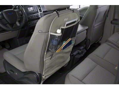 Covercraft Polycotton Seatback Organizer; Misty Gray (Universal; Some Adaptation May Be Required)
