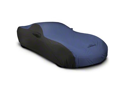Coverking Stormproof Car Cover with Front Fender Antenna Pocket; Black/Blue (21-25 Bronco 4-Door w/ Roof Rails, Excluding Raptor)