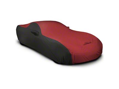 Coverking Stormproof Car Cover with Front Fender Antenna Pocket; Black/Red (21-25 Bronco 4-Door w/o Roof Rails, Excluding Raptor)