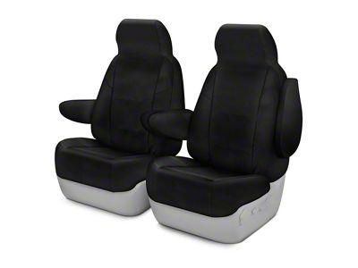 Coverking Cordura Ballistic Custom-Fit Front Seat Covers; Black (20-25 Jeep Gladiator JT w/ Fabric Backrest)