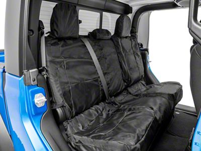 Coverking Cordura Ballistic Custom-Fit Rear Seat Cover; Black (20-25 Jeep Gladiator JT)