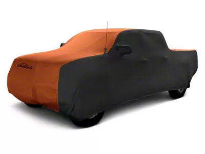 Coverking Satin Stretch Indoor Car Cover; Black/Inferno Orange (20-25 Jeep Gladiator JT)