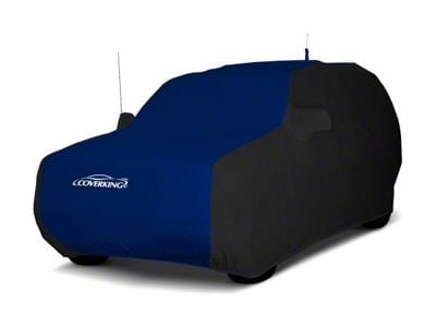 Coverking Satin Stretch Indoor Car Cover; Black/Impact Blue (18-25 Jeep Wrangler JL 4-Door)