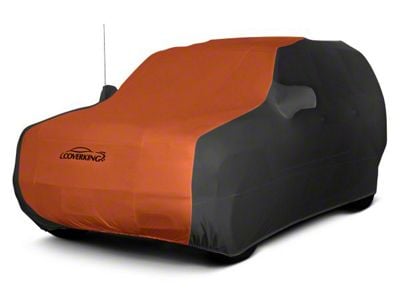Coverking Satin Stretch Indoor Car Cover; Black/Inferno Orange (97-06 Jeep Wrangler TJ, Excluding Unlimited)