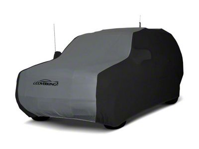 Coverking Satin Stretch Indoor Car Cover; Black/Metallic Gray (07-10 Jeep Wrangler JK 2-Door)