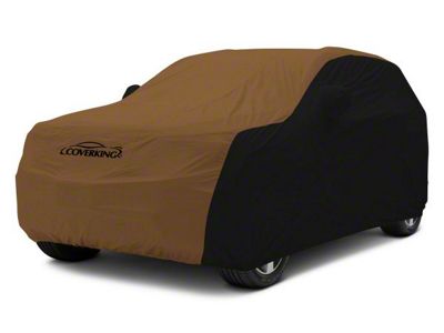 Coverking Stormproof Car Cover; Black/Tan (18-25 Jeep Wrangler JL 4-Door w/ Fastback Soft Top)