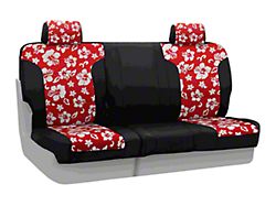 Coverking Neoprene Hawaiian Print Rear Seat Covers; Black (14-18 Jeep Wrangler JK 4-Door)