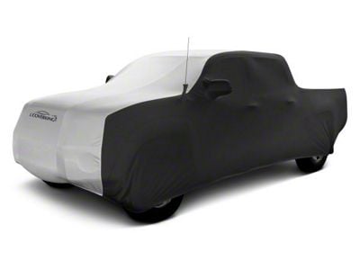 Coverking Satin Stretch Indoor Car Cover; Black/Pearl White (16-23 Tacoma Double Cab)