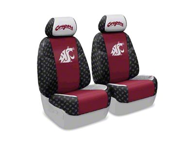 Coverking Washington State University Front Seat Covers (14-18 Jeep Wrangler JK 4-Door)