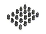 Black Acorn Lug Nut Kit; 3/4-Inch; Set of 20 (18-25 Jeep Wrangler JL)